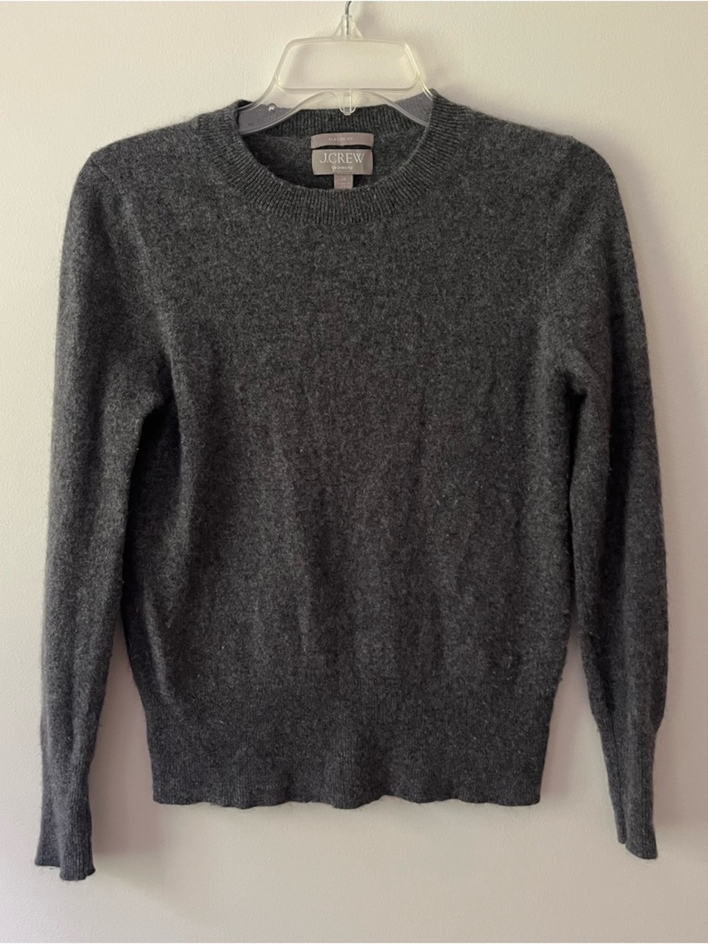 J. Crew Cashmere Sweater Crewneck Women's XS Grey Cozy Quiet Luxury